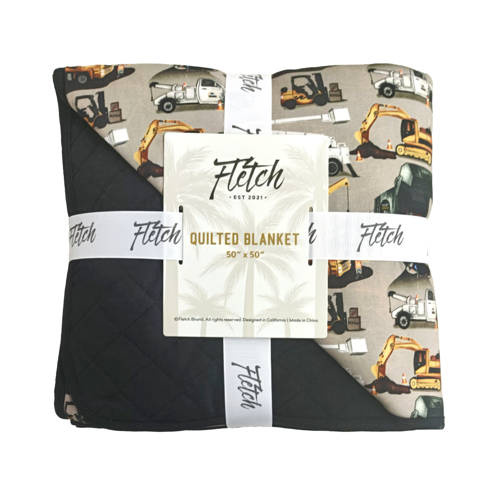 Work Hard Play Hard Quilted Blanket