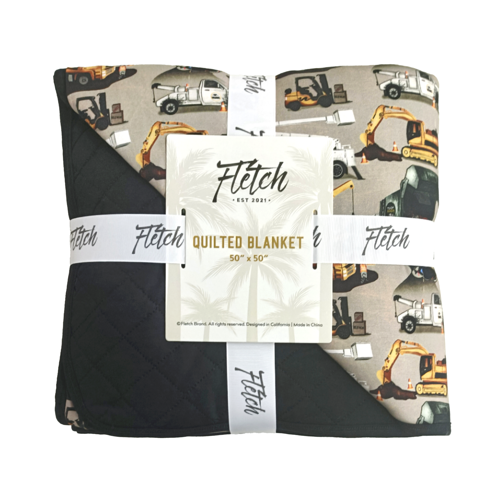 Work Hard Play Hard Quilted Blanket