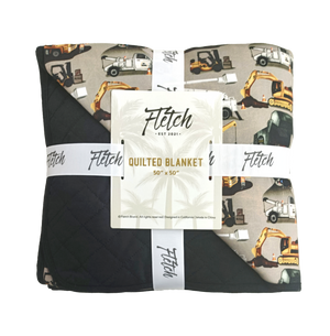 Work Hard Play Hard Quilted Blanket