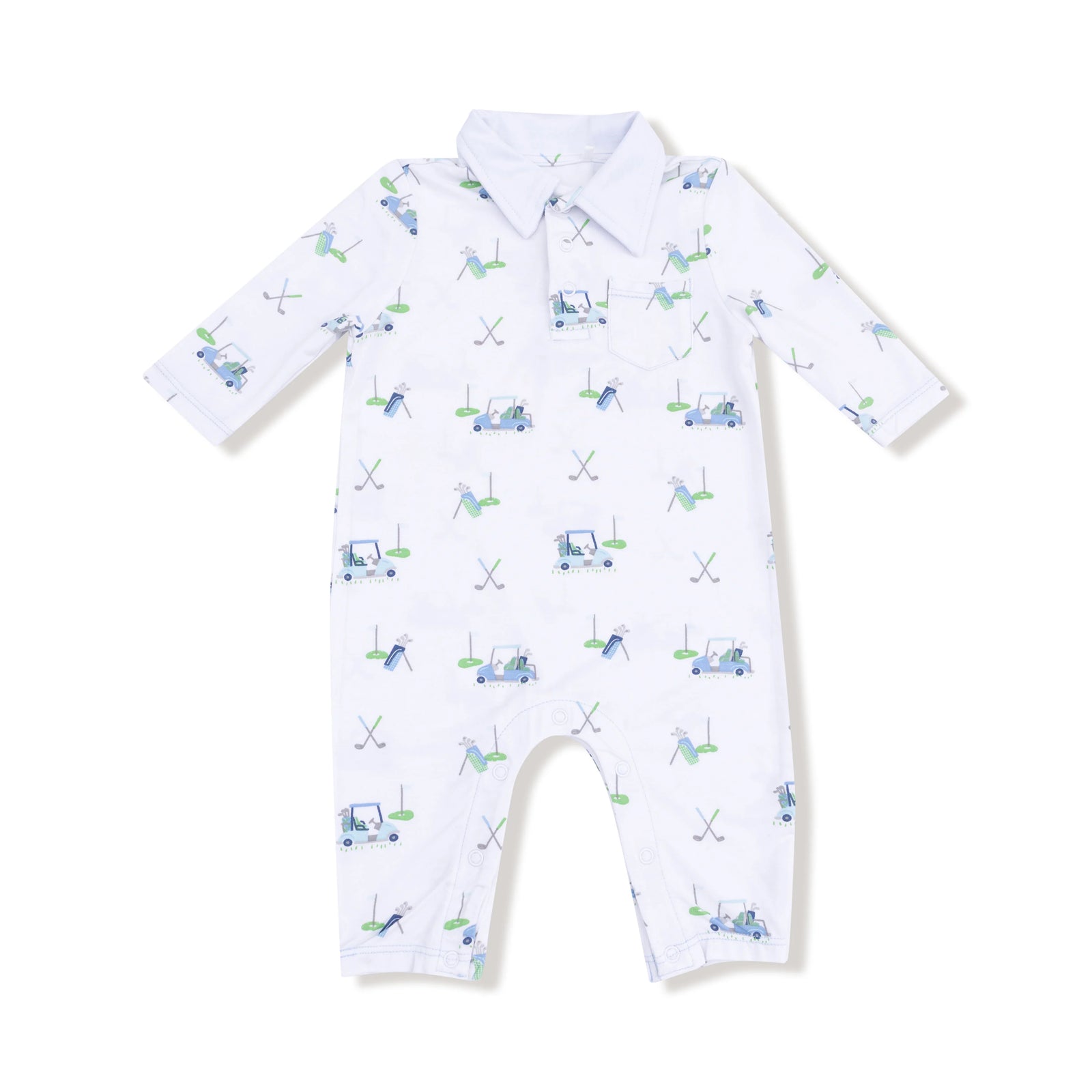 Baby Golf Carts Bamboo Polo Romper