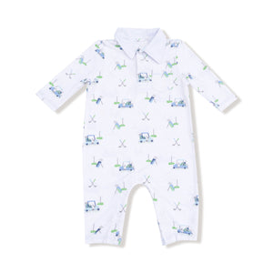 Baby Golf Carts Bamboo Polo Romper