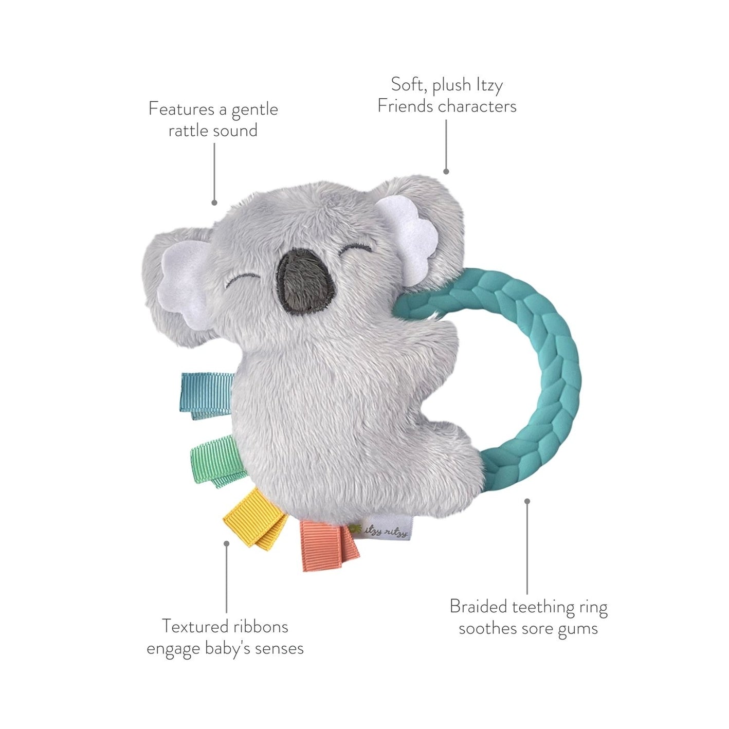 Ritzy Plush Rattle Pal™ with Teether | Koala