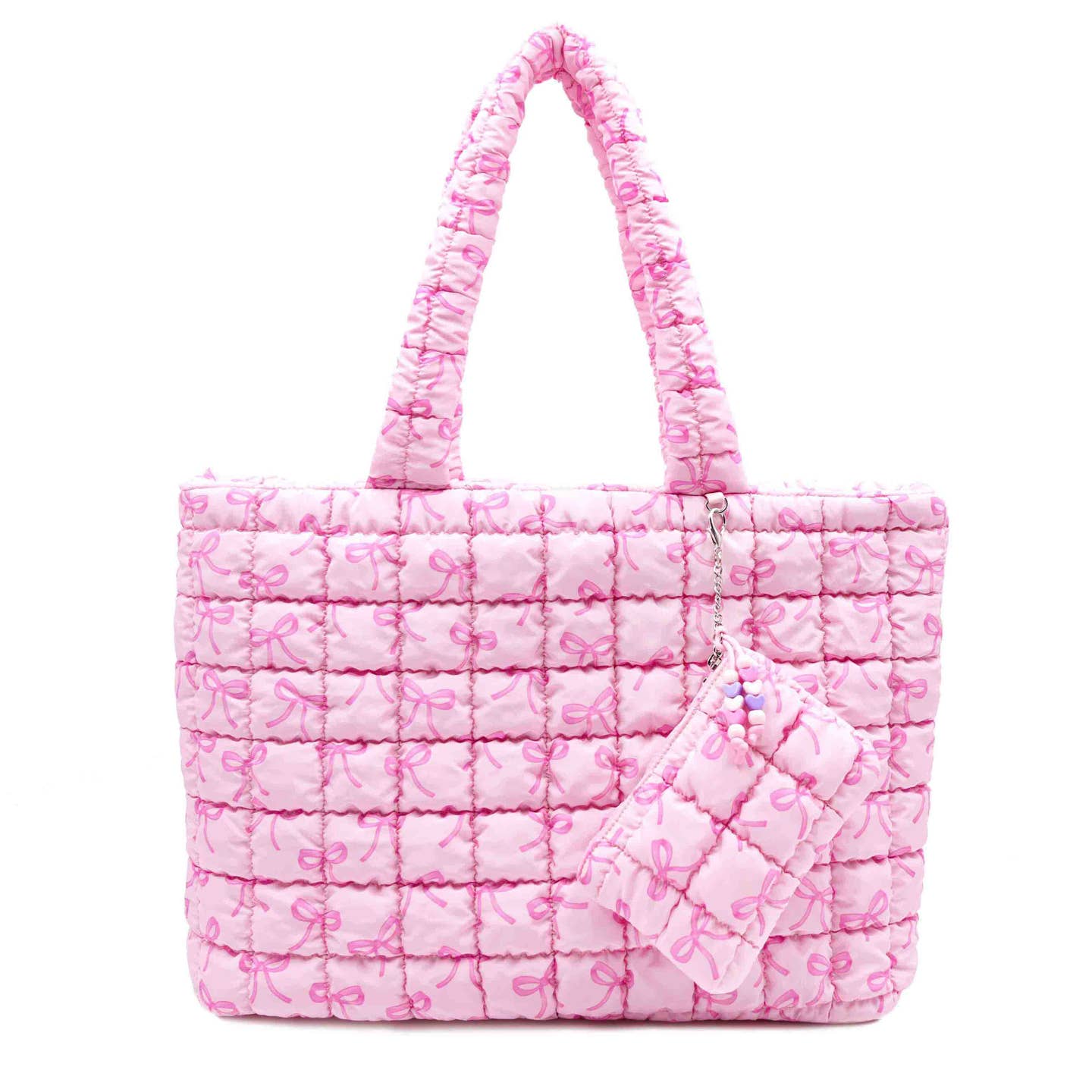 Quilted Scrunchies Large Tote Bag with Coin Purse