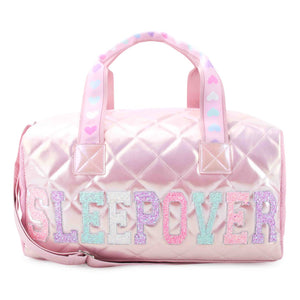 Sleepover Metallic Quilted Large Duffle Bag