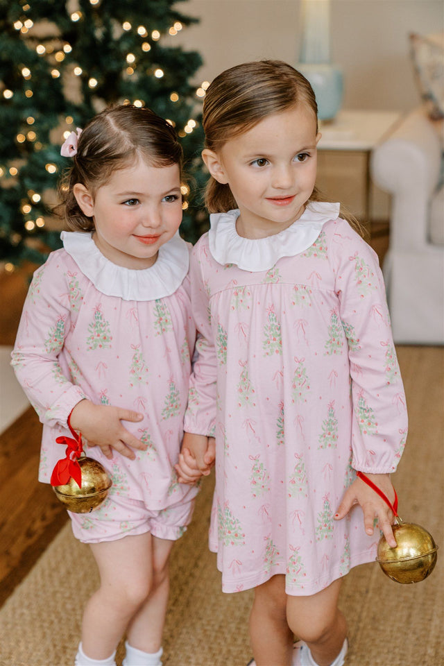 Pink Tinsel Long Sleeve Dress