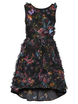 Butterfly High Low Hem Mesh Dress