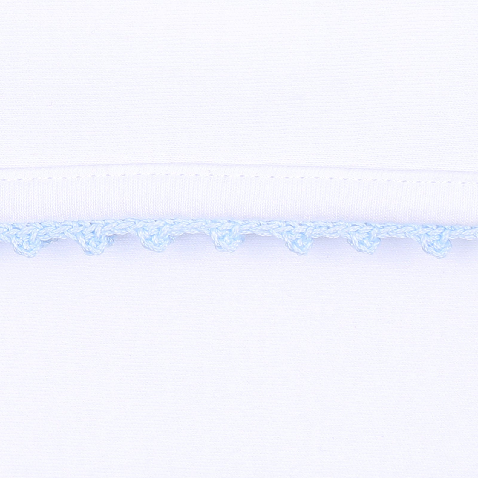 Baby Joy Converter with Light Blue Crochet Trim