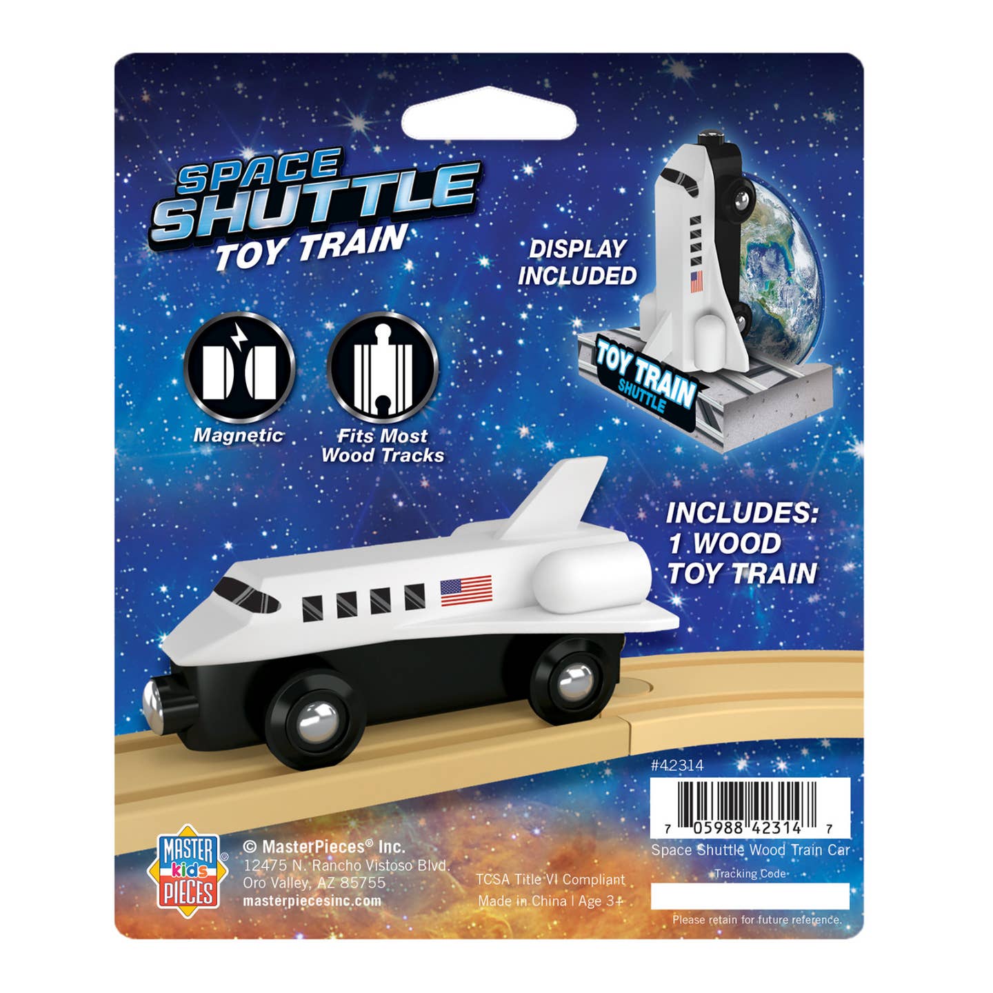 Space Shuttle Wooden Toy Train