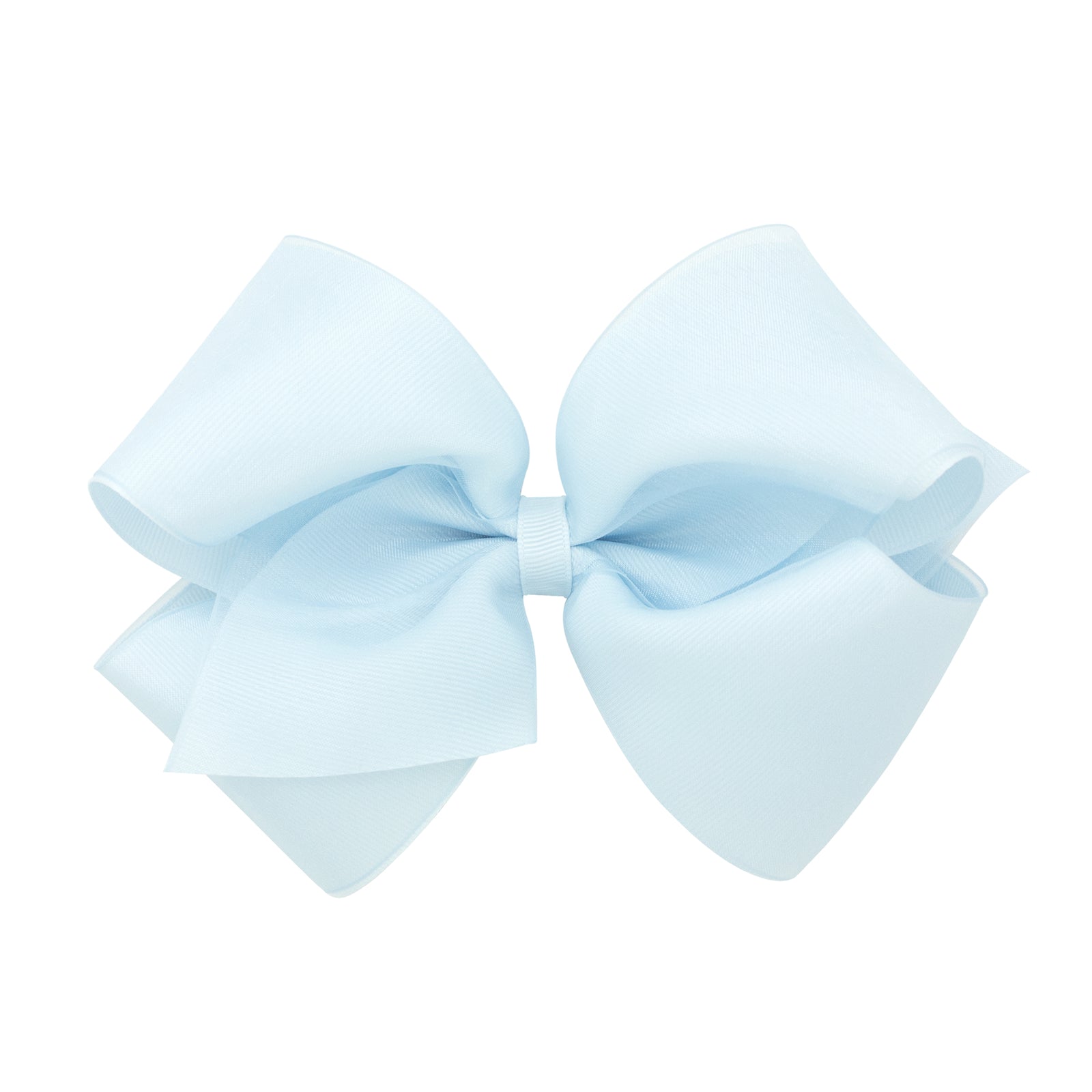 King Grosgrain With Organza Overlay Girls Hair Bow | Assorted Colors