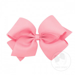 King Grosgrain With Organza Overlay Girls Hair Bow | Assorted Colors