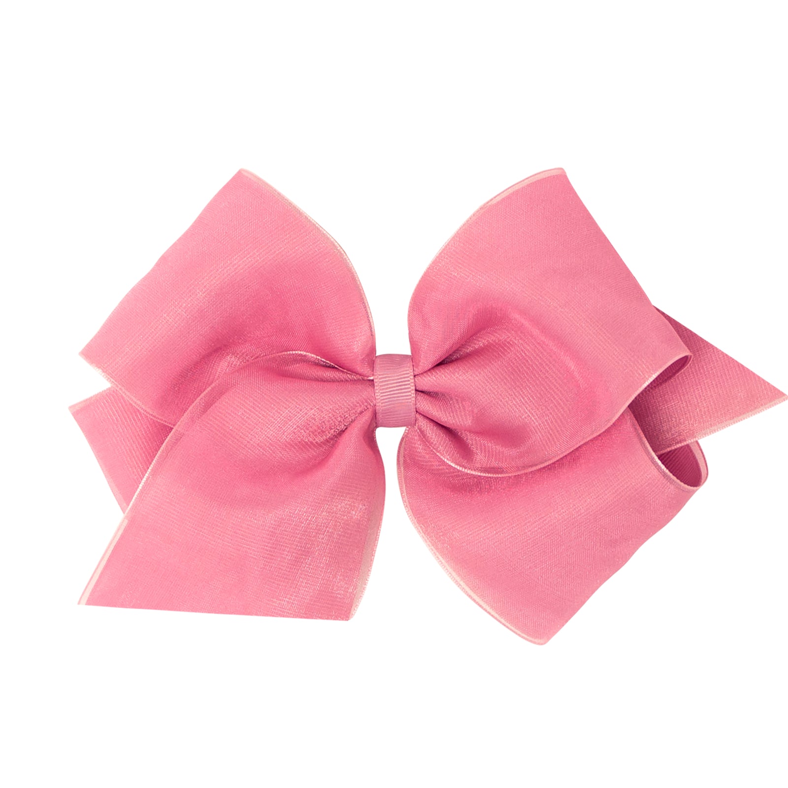 King Grosgrain With Organza Overlay Girls Hair Bow | Assorted Colors