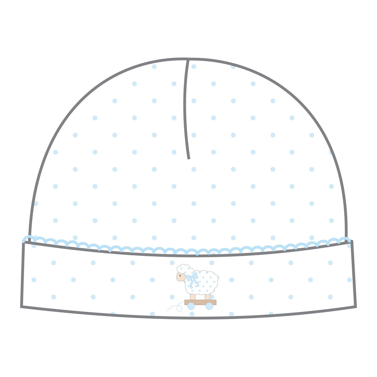 Darling Lambs Embroidered Hat | Blue