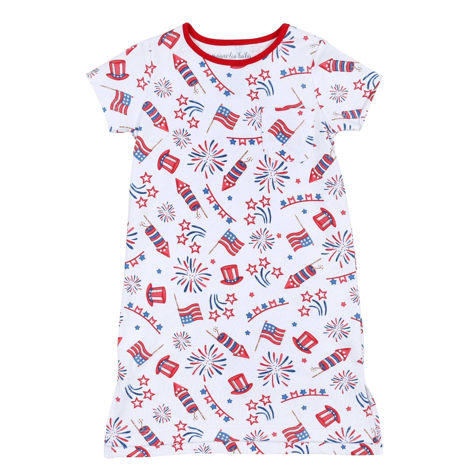 Red, White & Blue! Short Sleeve Nightdress