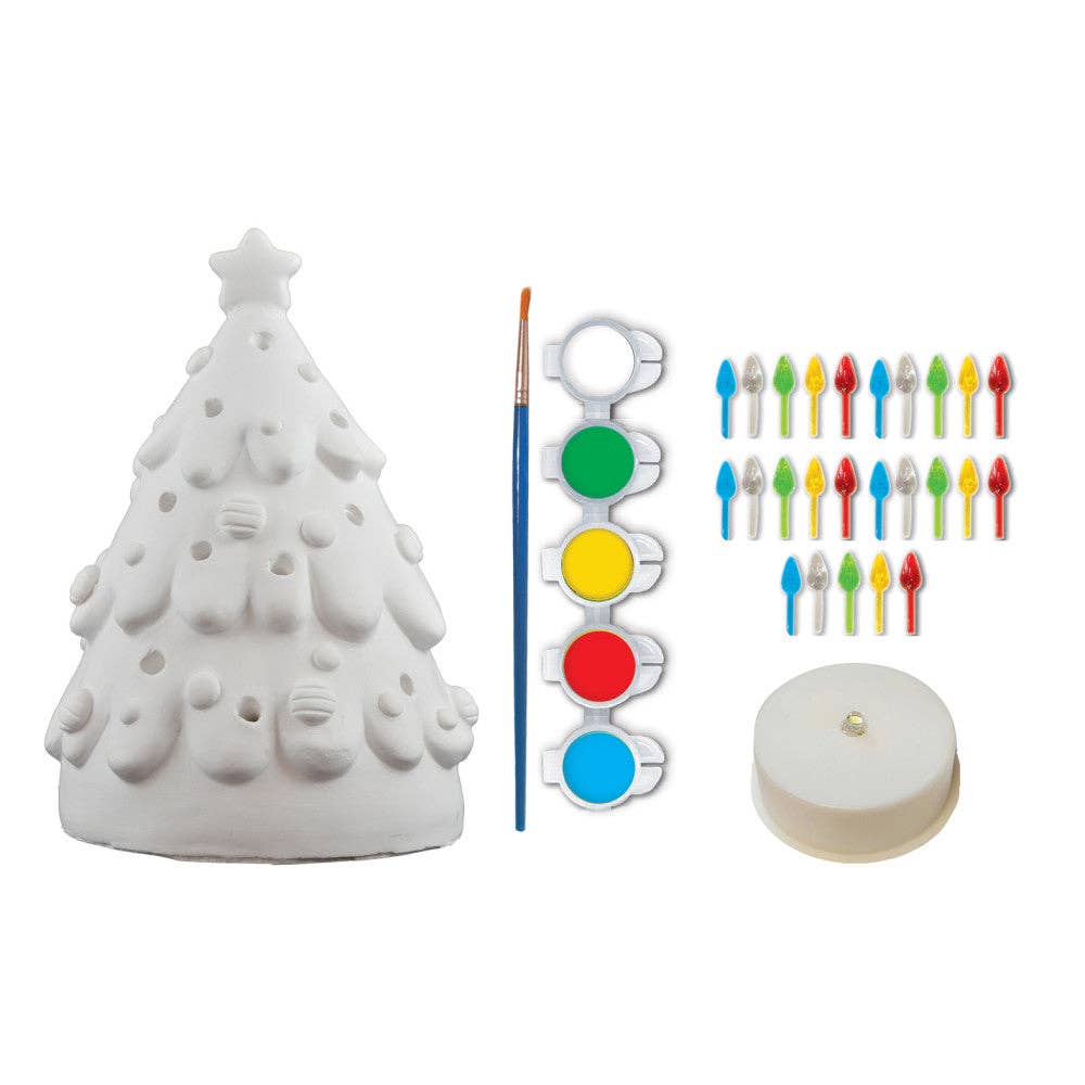 Light-Up Christmas Tree Plaster Paint Kit