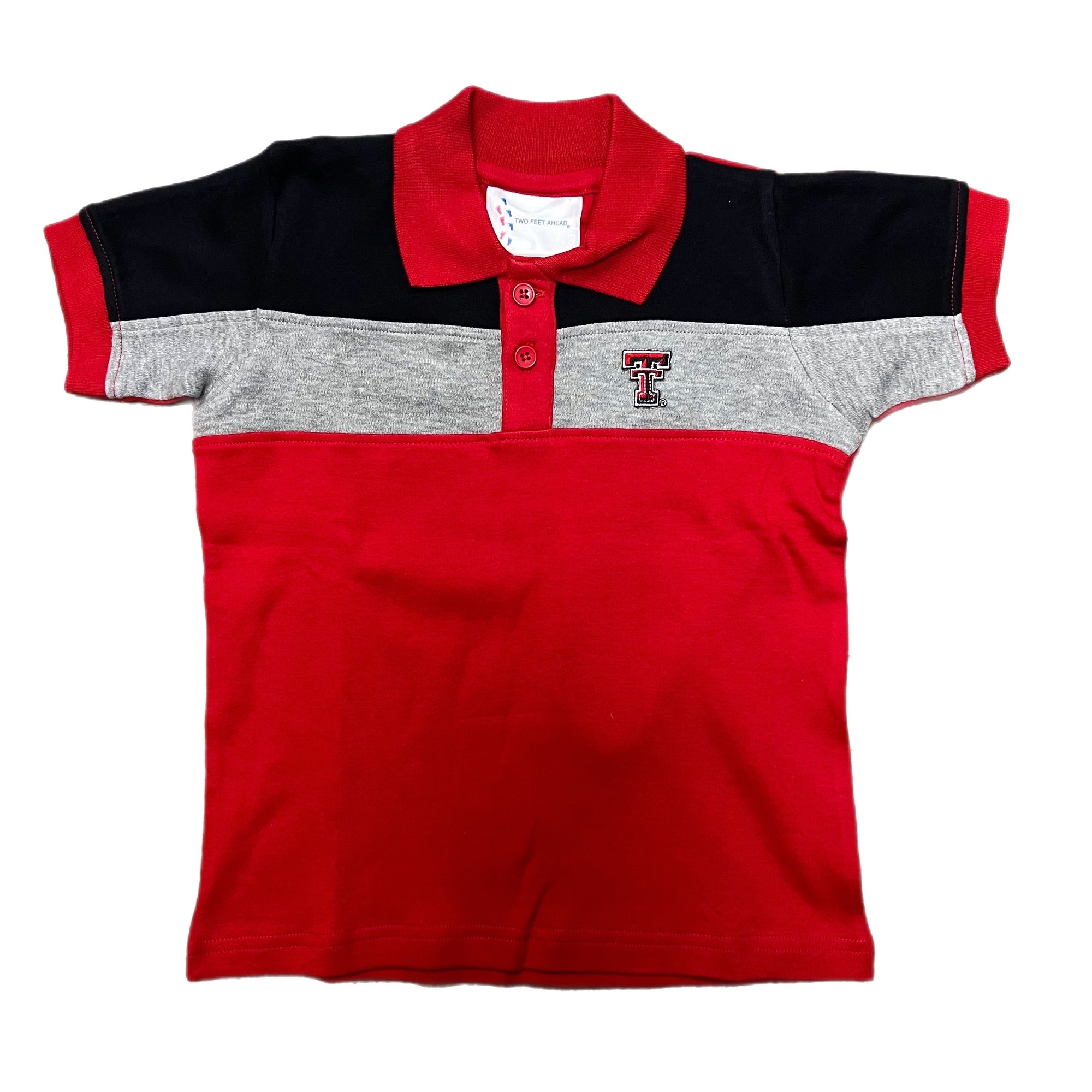 Color Block Polo Shirt | Texas Tech Red and Black