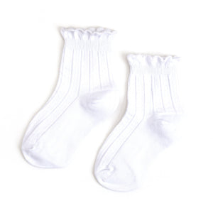 Frill Midi Socks | White