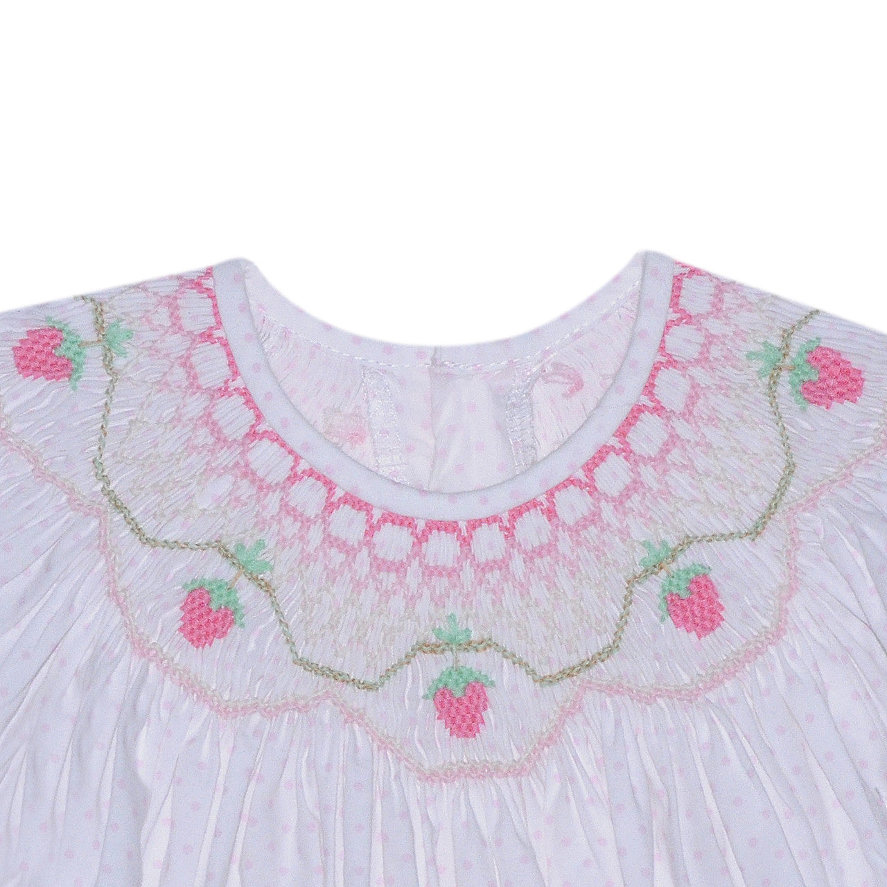 Savannah Angel Bishop Smocked Strawberry Dress