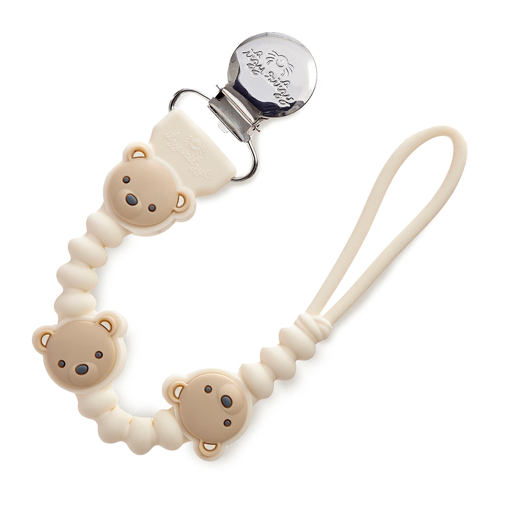 Sweetie Strap™ Plus Silicone One-Piece Pacifier Clip | Bear