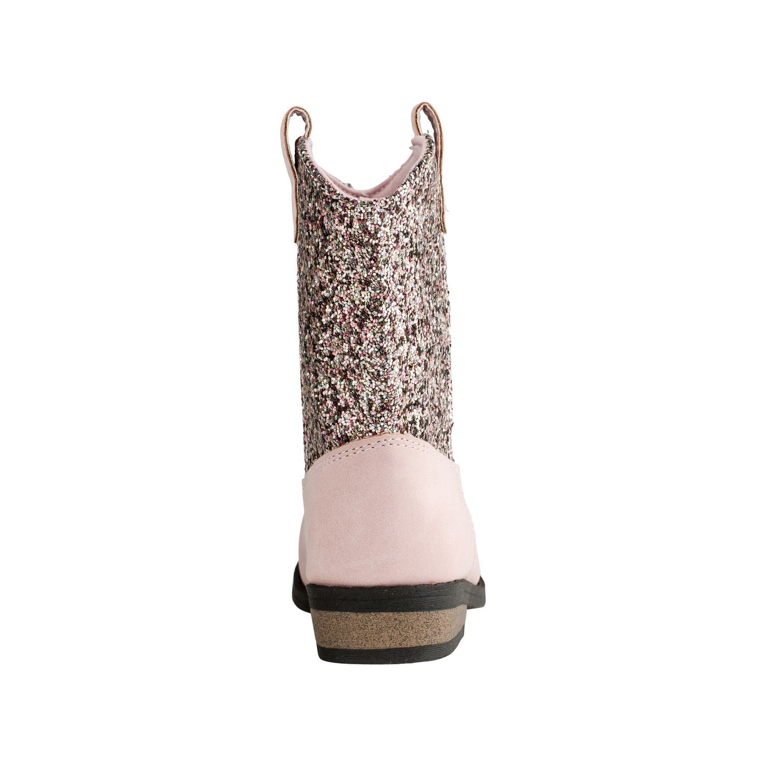 Missy Distressed Western Cowboy Boot | Pink Glitter