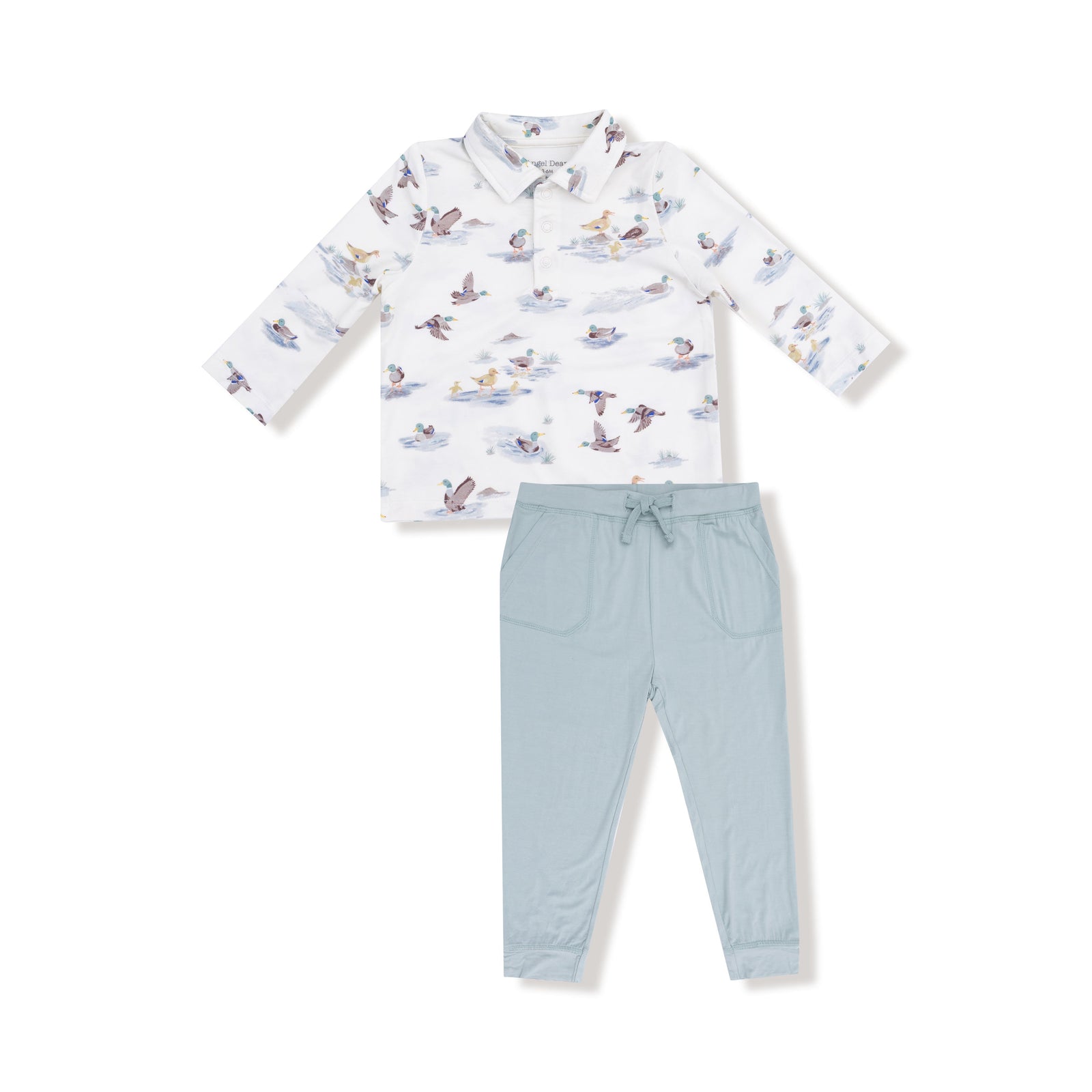 Migrating Mallards Bamboo Long Sleeve Polo and Jogger Set