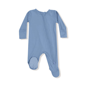 Endless Sky Bamboo 2 Way Zipper Footie