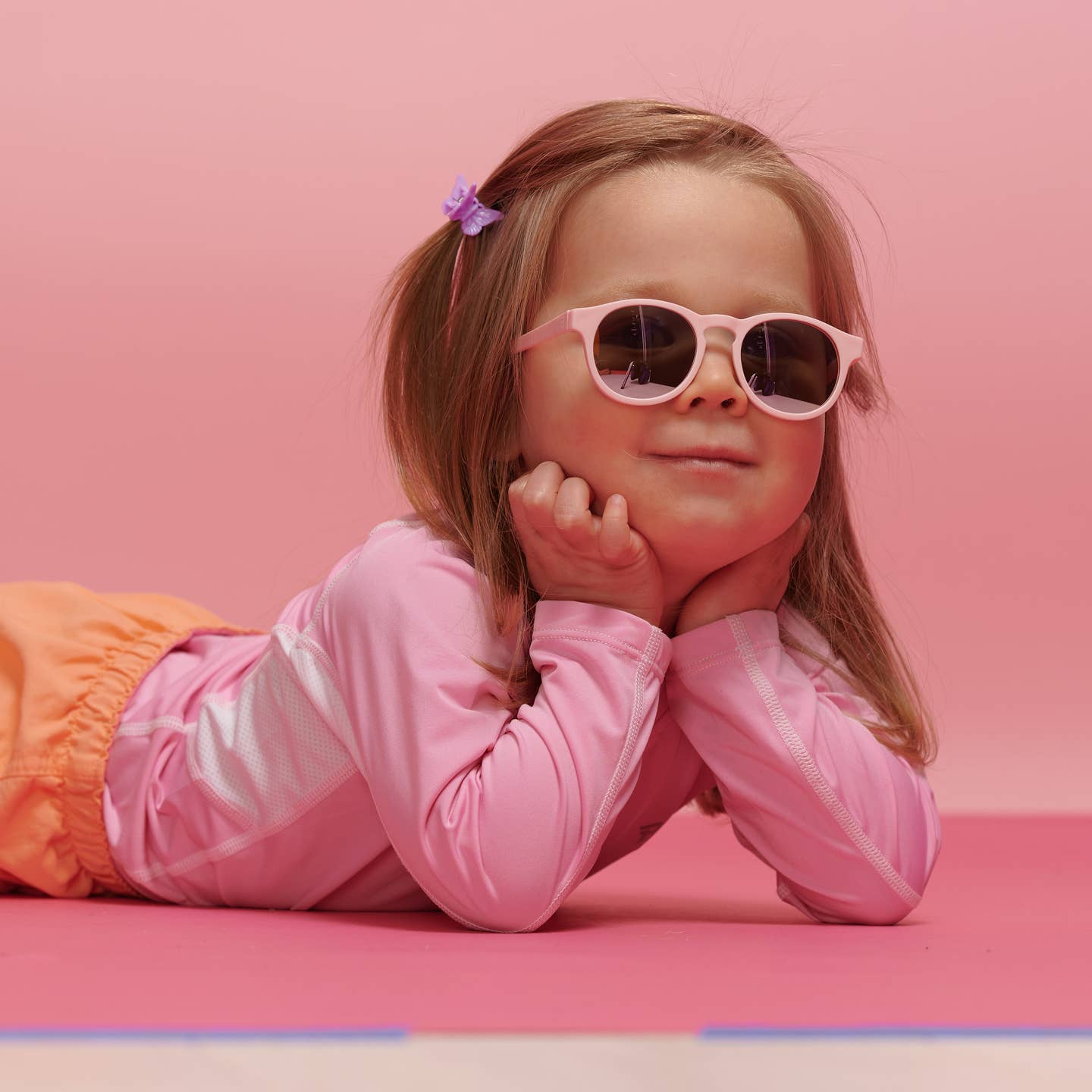 Pretty in Pink Keyhole Sunglasses | Pink Polarized Mirrored Lens