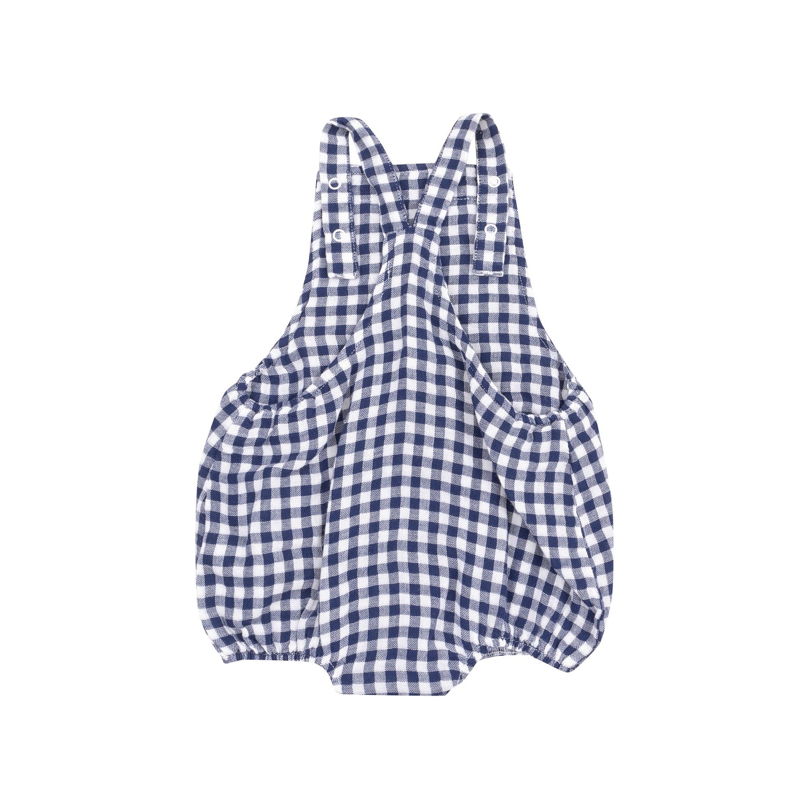 Navy Gingham Muslin Pocket Sunsuit