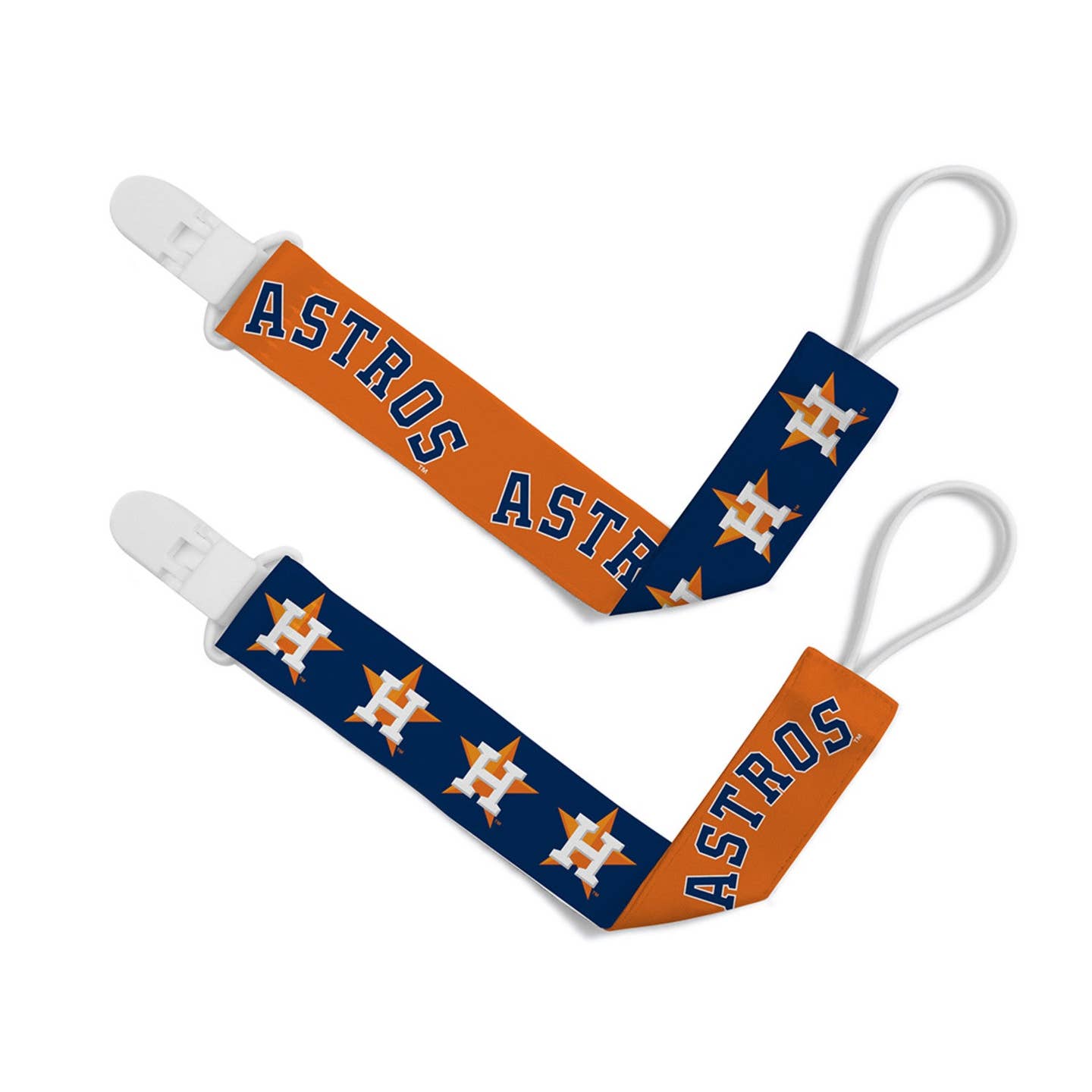 Houston Astros Pacifier Clip | Set of 2