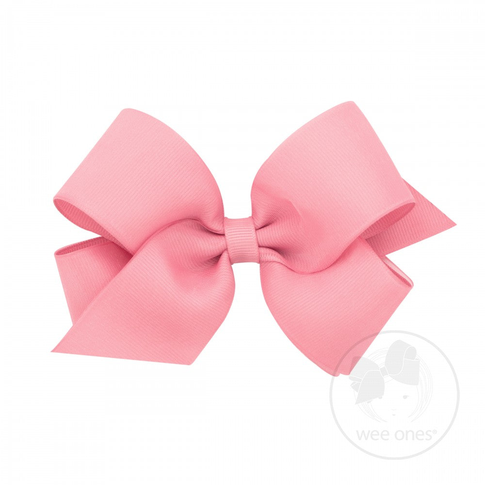 Medium Grosgrain With Organza Overlay Girls Hair Bow | Assorted Colors