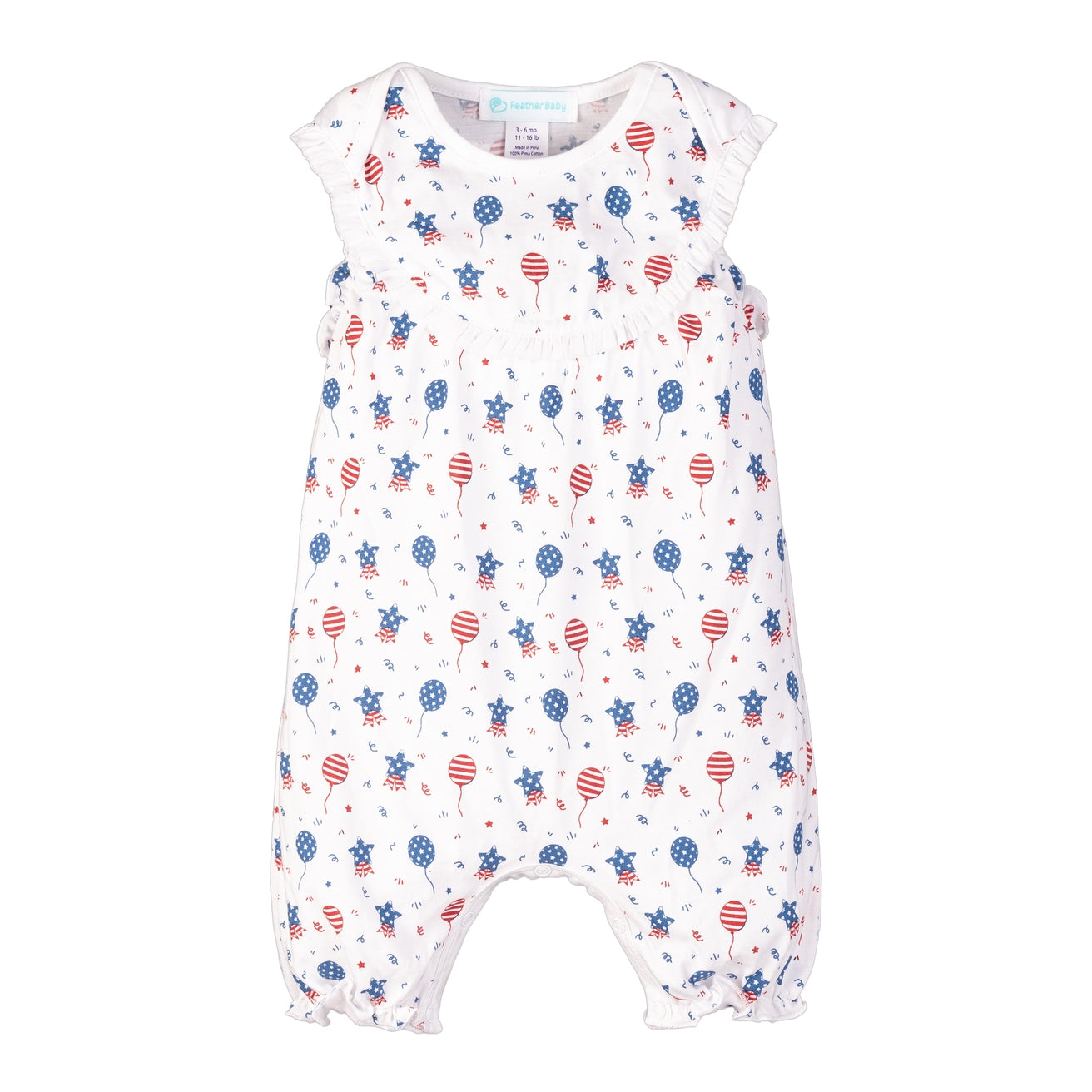 USA Balloons Pima Cotton Yoke Romper