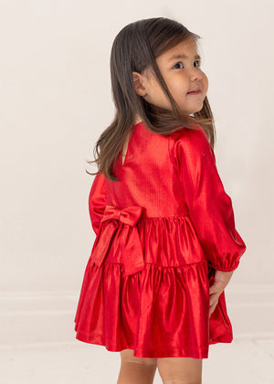 Ruby Red Long Sleeve Dress
