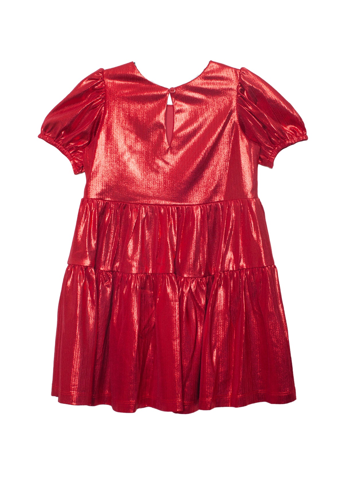 Ruby Red Puff Sleeve Dress