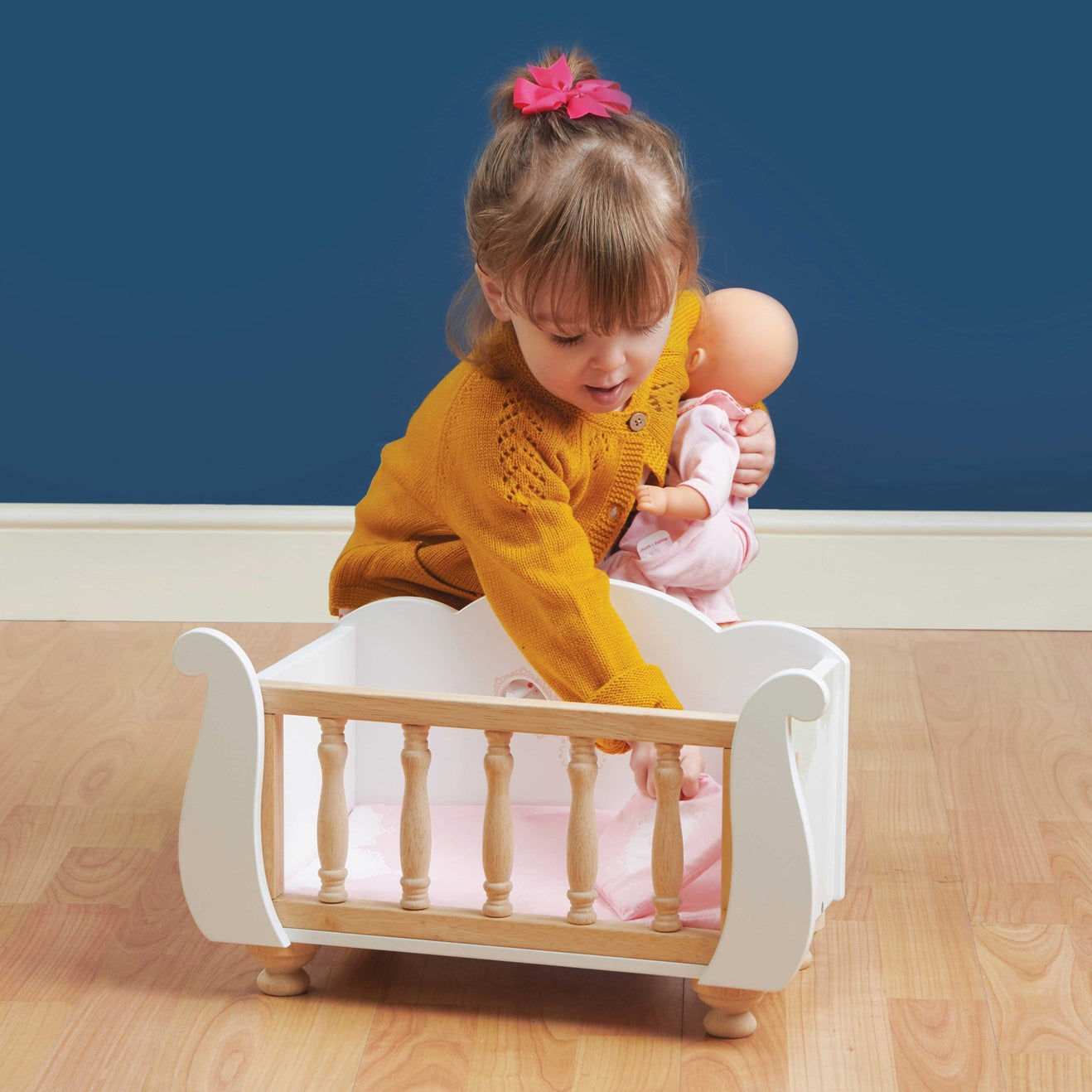 Wooden Doll Crib