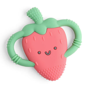 Chew Crew® Silicone Teether | Strawberry