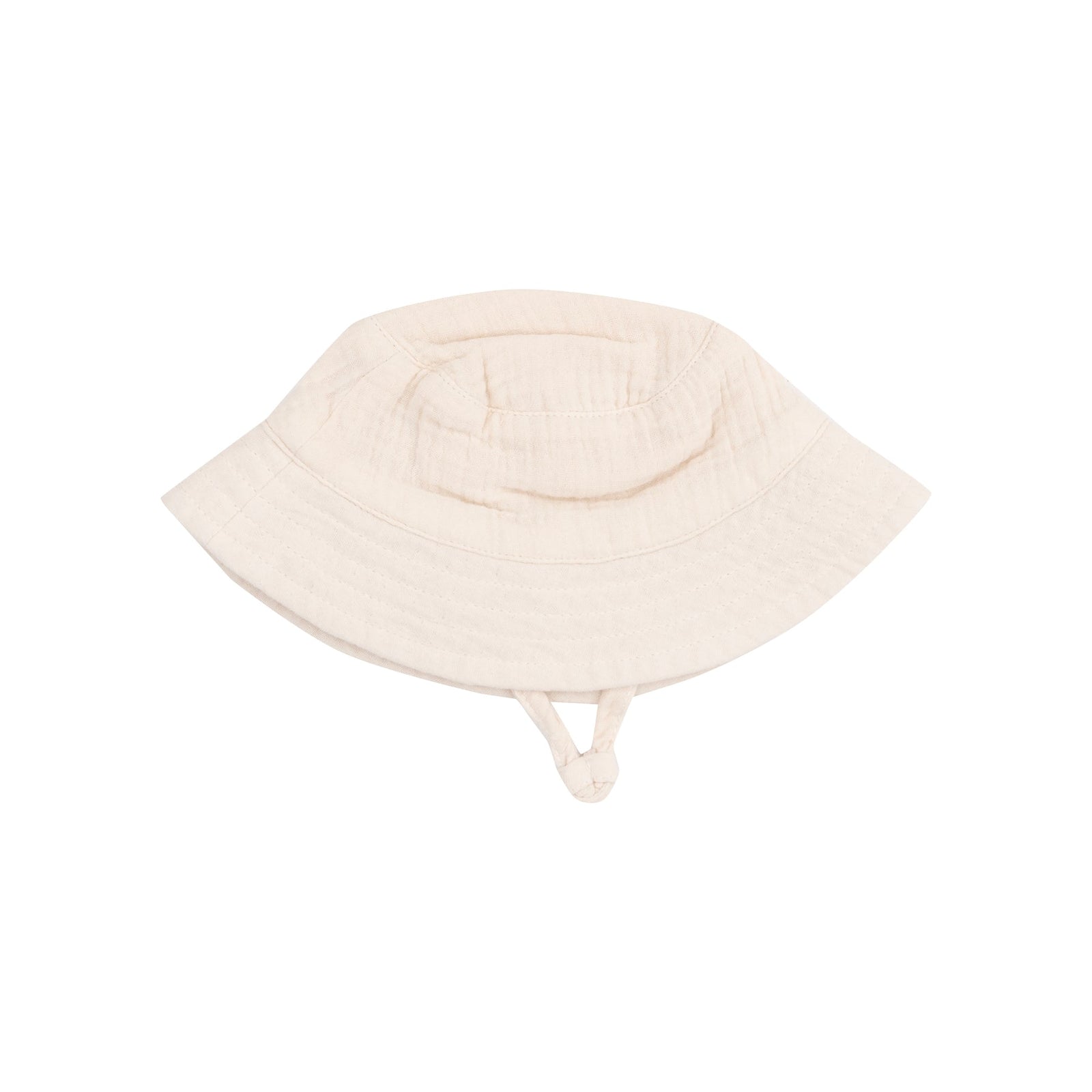 Solid Muslin White Swan Bucket Hat
