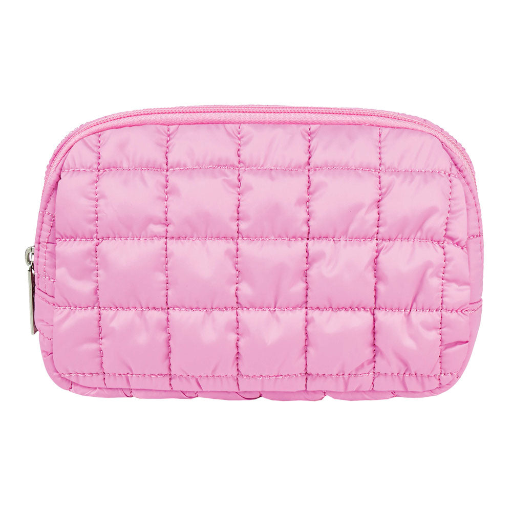 Pink Quilted Belt Bag
