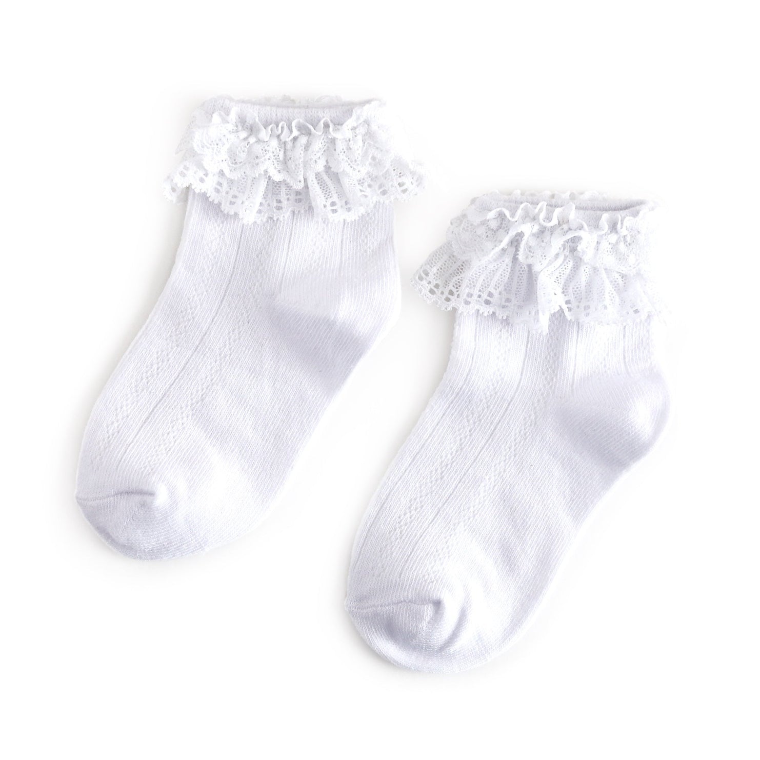 Lace Bobby Socks | White