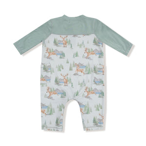Buck Deer Bamboo Romper with Contrast Sleeves