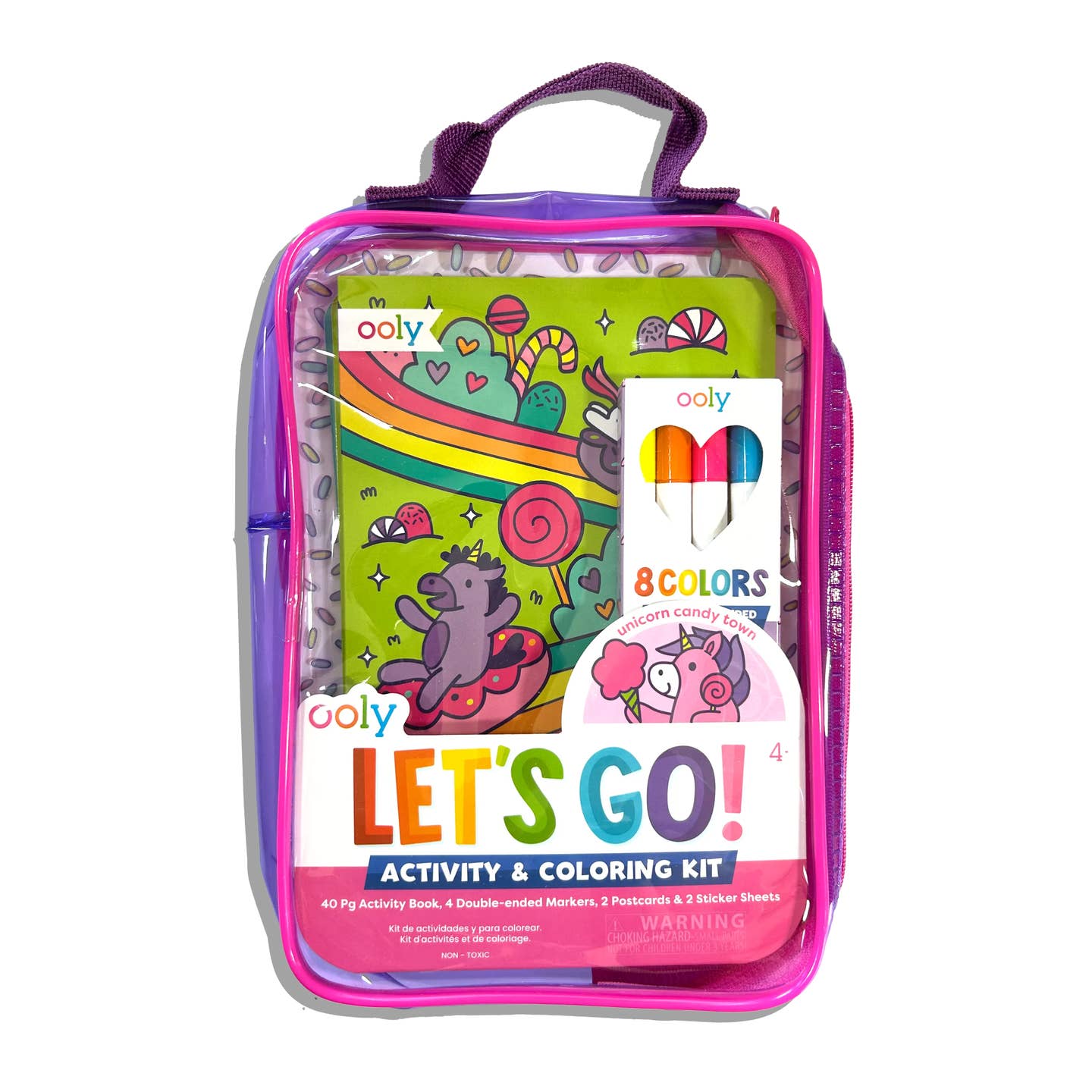 Let's Go! Activity & Coloring Kit | Unicorn Candy Town