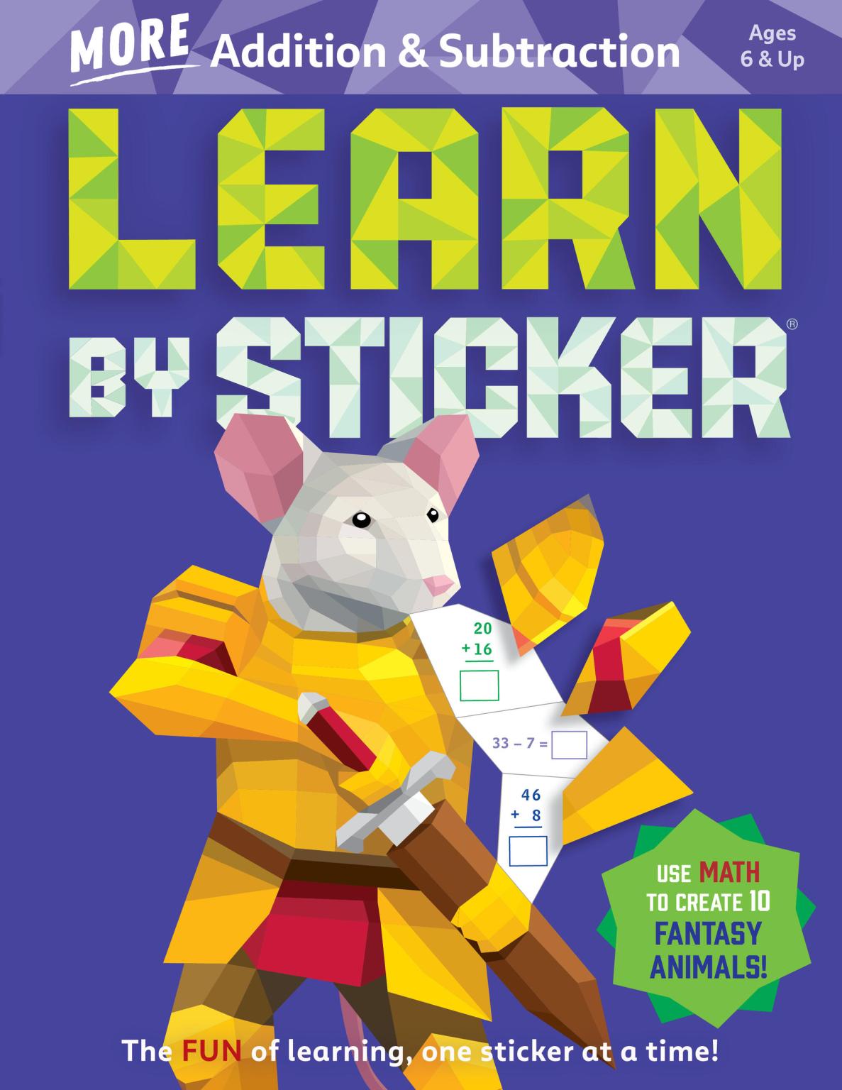 Learn by Sticker : More Addition & Subtraction Activity Book