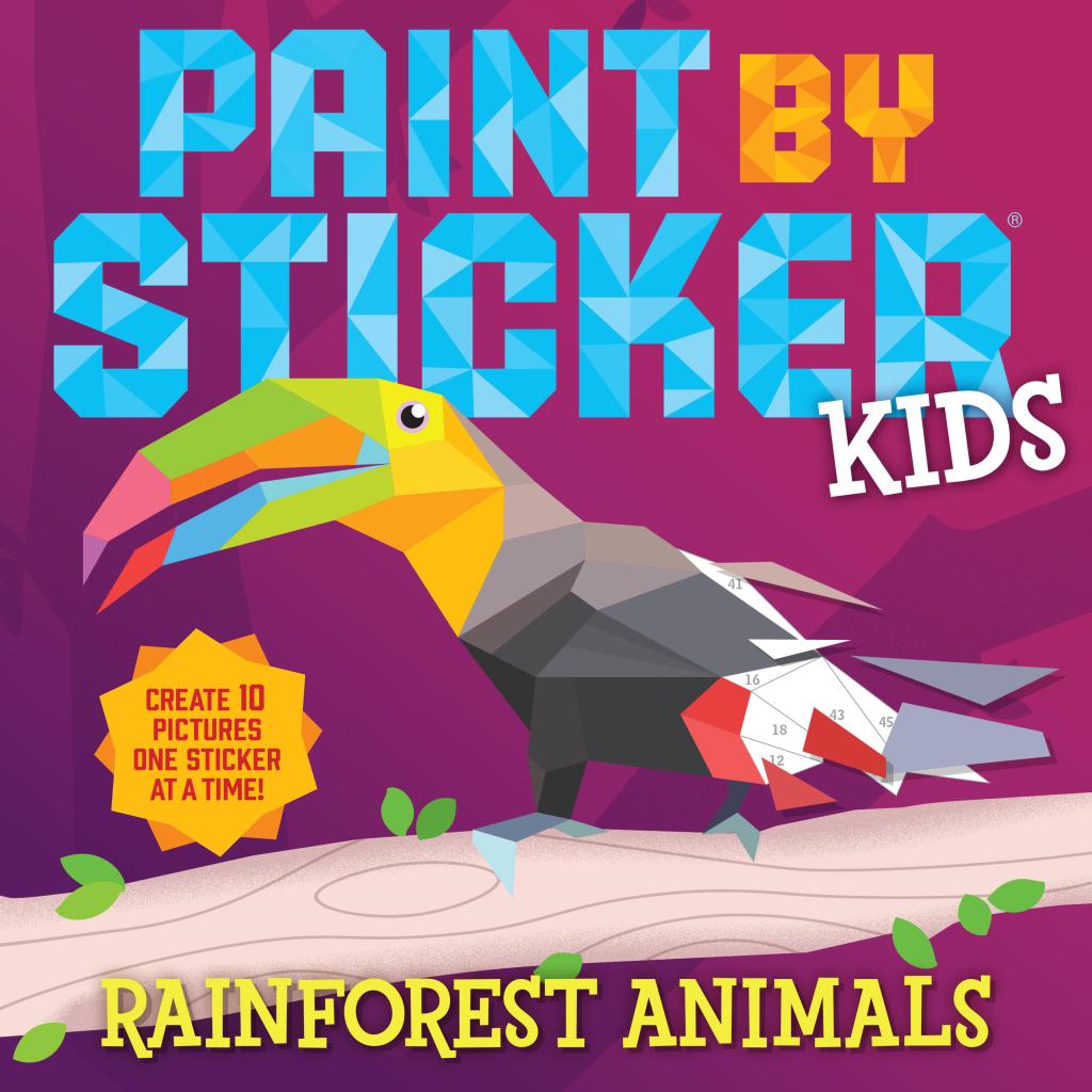 Paint by Sticker Kids Activity Book | Rainforest Animals