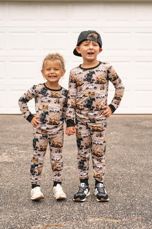 Work Hard Play Hard 2 Piece Bamboo Pajama Set