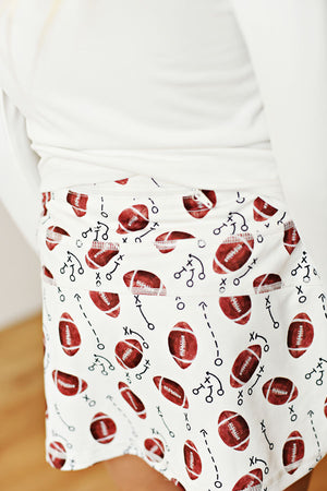 White Football Tennis Skort