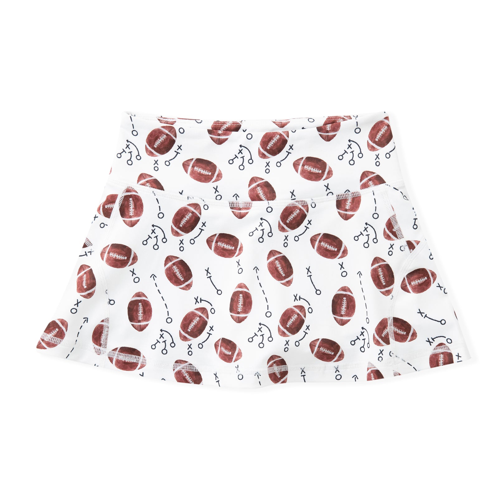 White Football Tennis Skort