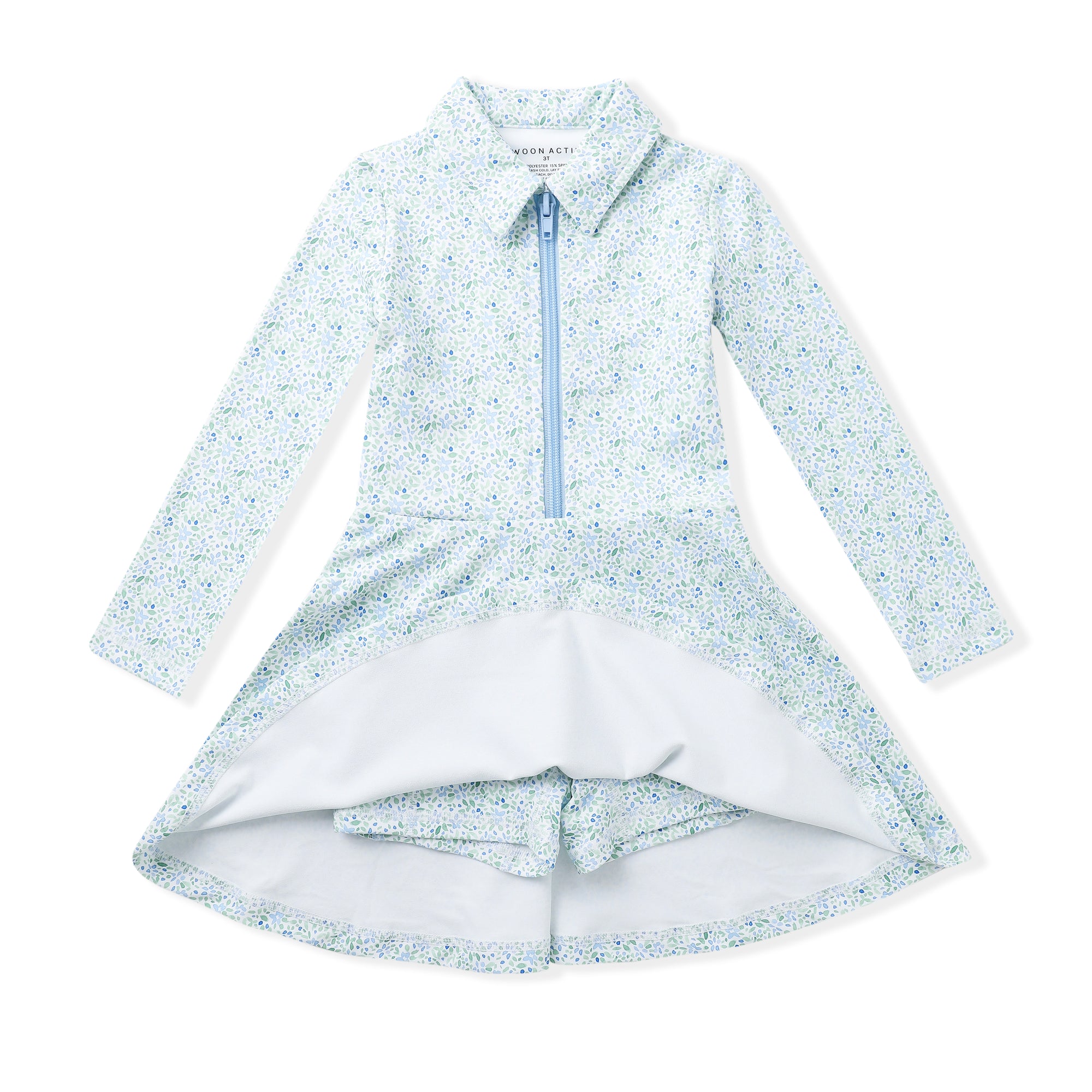 Long Sleeve Floral Tennis Dress