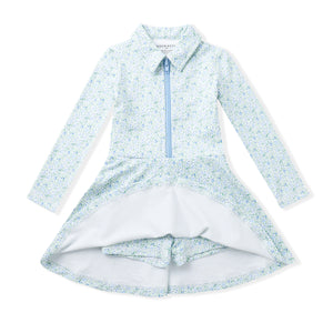 Long Sleeve Floral Tennis Dress