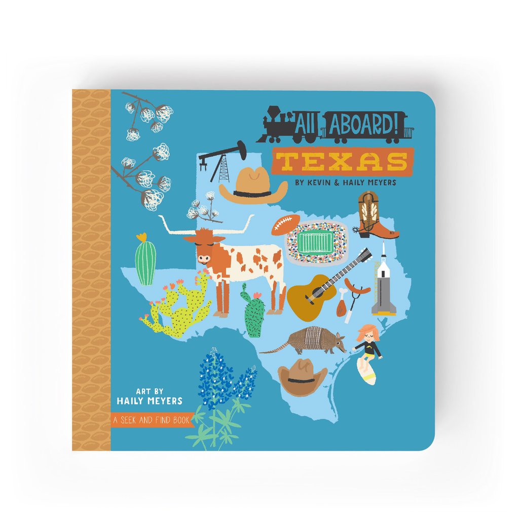 All Aboard Series : Texas. A Seek and Find picture board book for baby's and children. From Lucy Darling