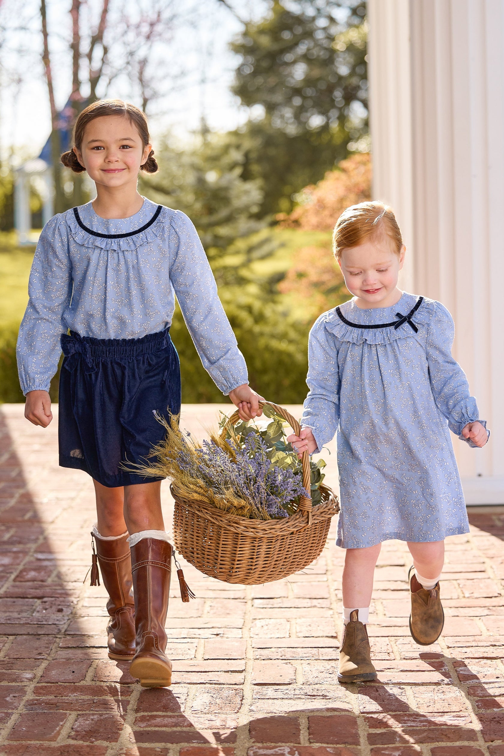 Paperbag Bow Skirt | Navy Velvet