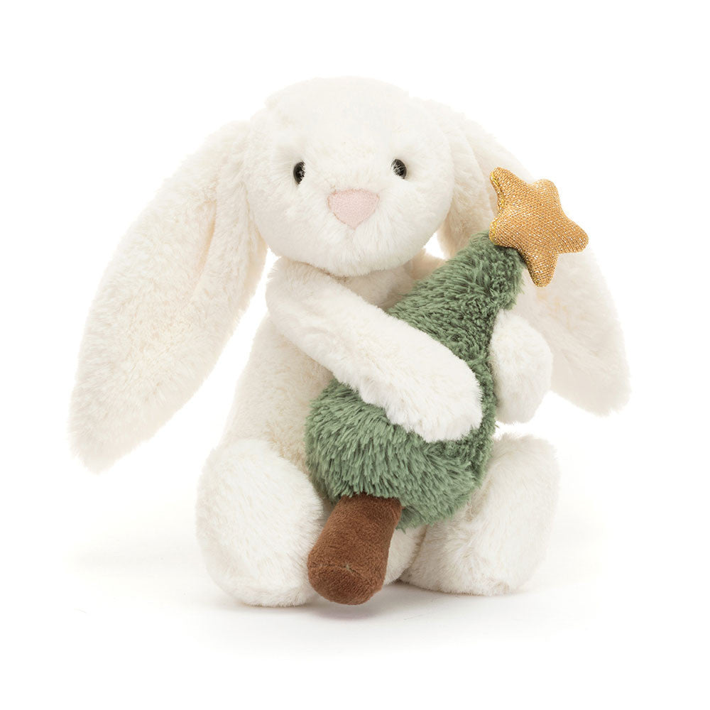 Bashful Bunny with Christmas Tree | Original 7"