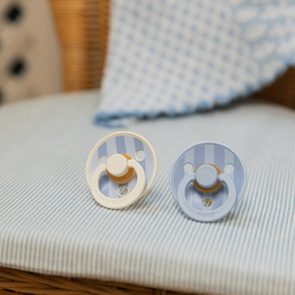 Studio Colour Natural Latex Pacifier 2 pack | Baby Blue / Dusty Blue Mix